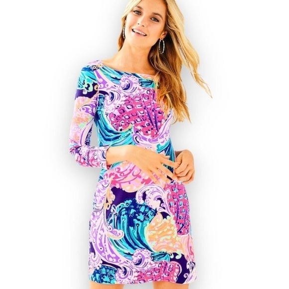 LILLY PULITZER Sophie UPF 50+ Dress in All That She Wants Print - Picture 2 of 16